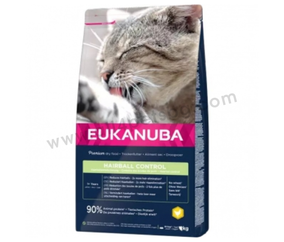 Eukanuba Hairball Control - Храна за котки за намаляване образуването на космени топки в стомаха 1 eukanuba - храна за котки - онлайн зоомагазин www.all4petsbg.com